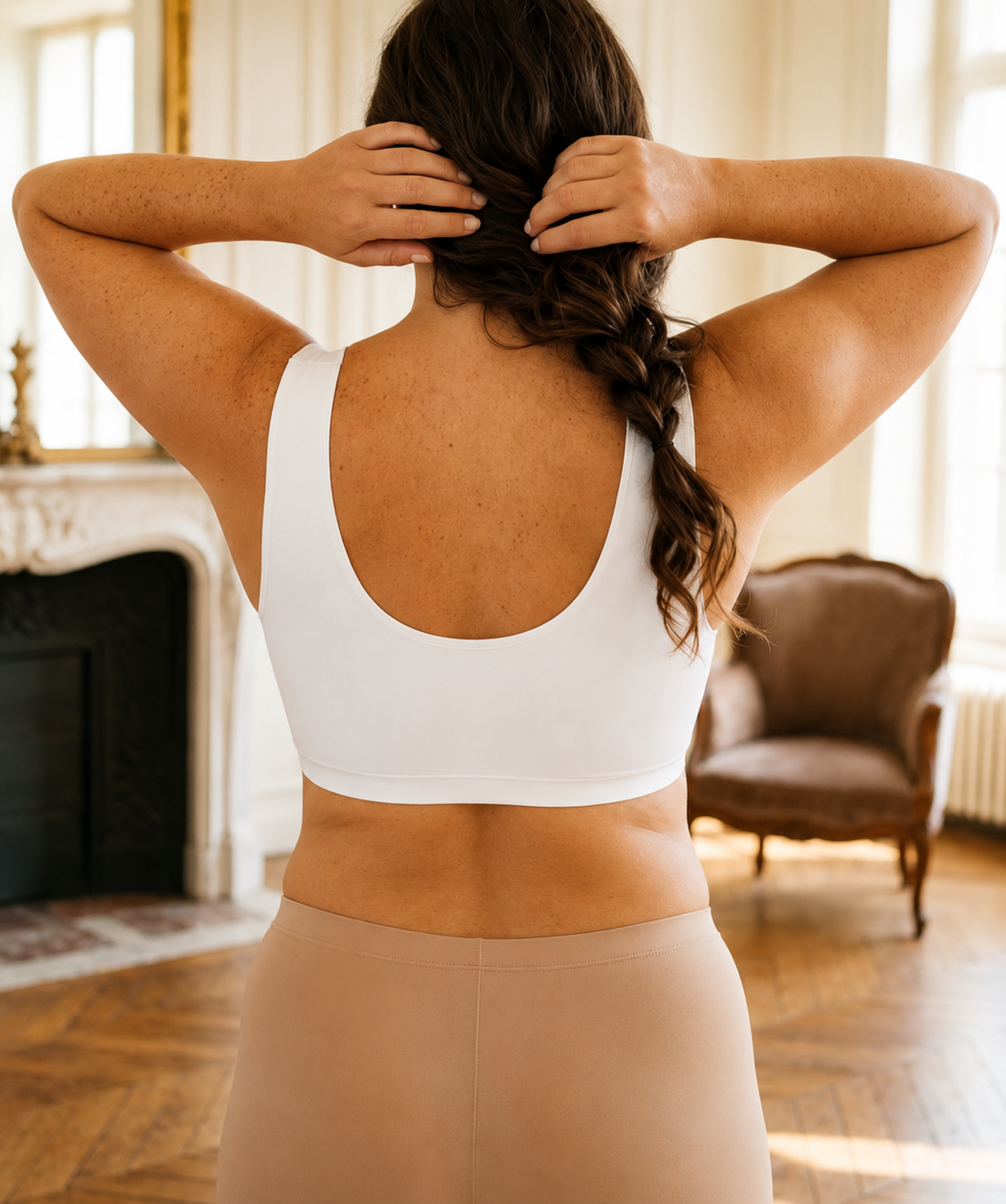 5:23 PM Soutien-gorge LaceLift™ Blanc| Maintien naturel, dentelle ultra-douce, confort absolu