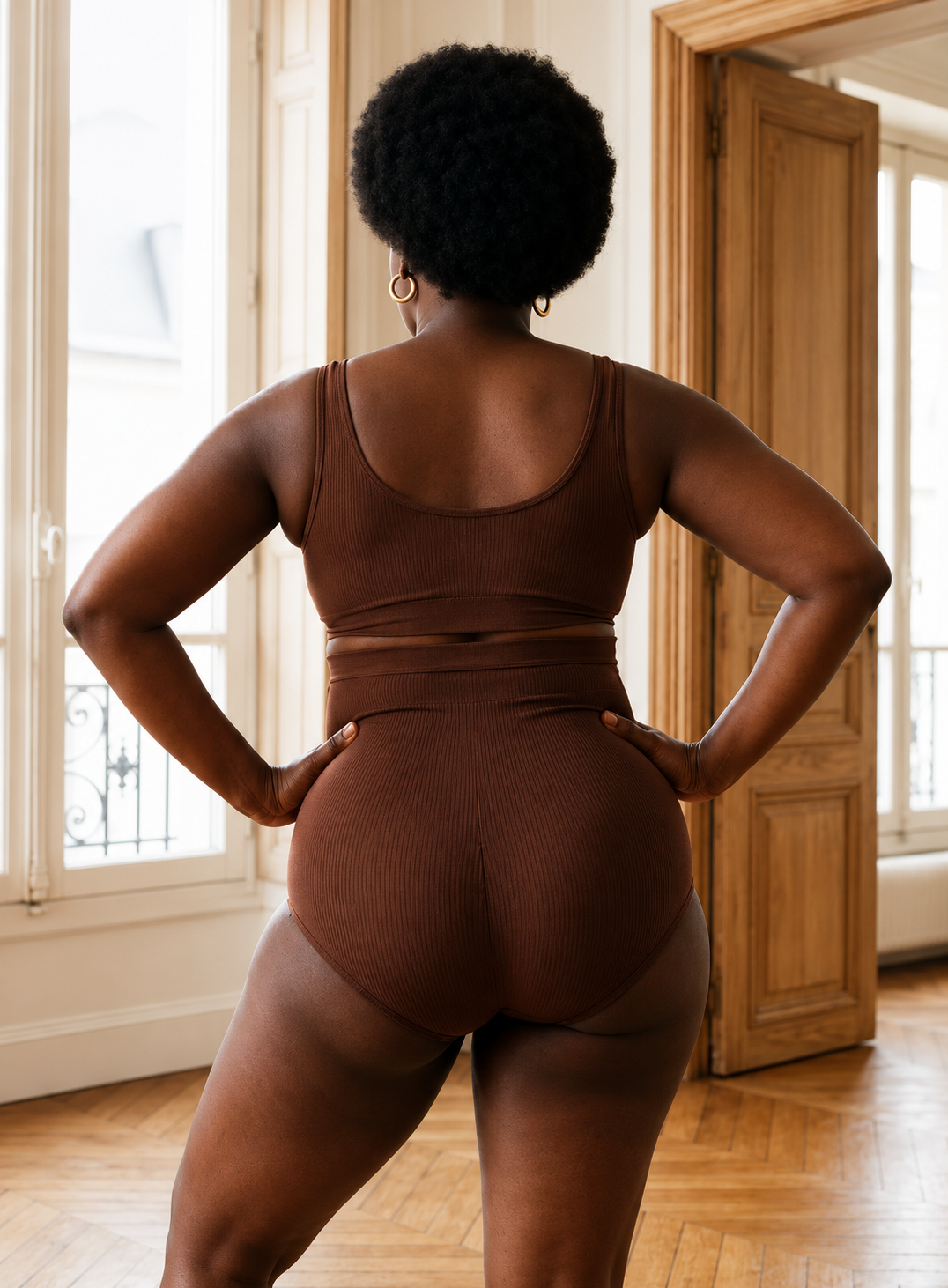 Culotte ShapeSculpt™ Marron | Silhouette affinée, confort toute la journée
